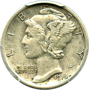 image for: 1918 10c PCGS AU50