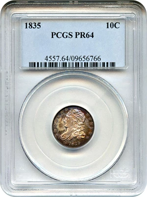 image for: 1835 10c PCGS Proof 64