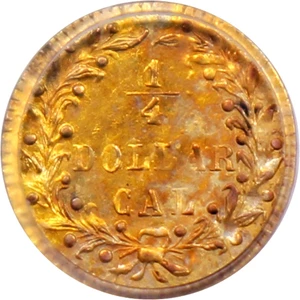 image for: 1874 Cal. Gold 25c PCGS MS63 (BG-875)
