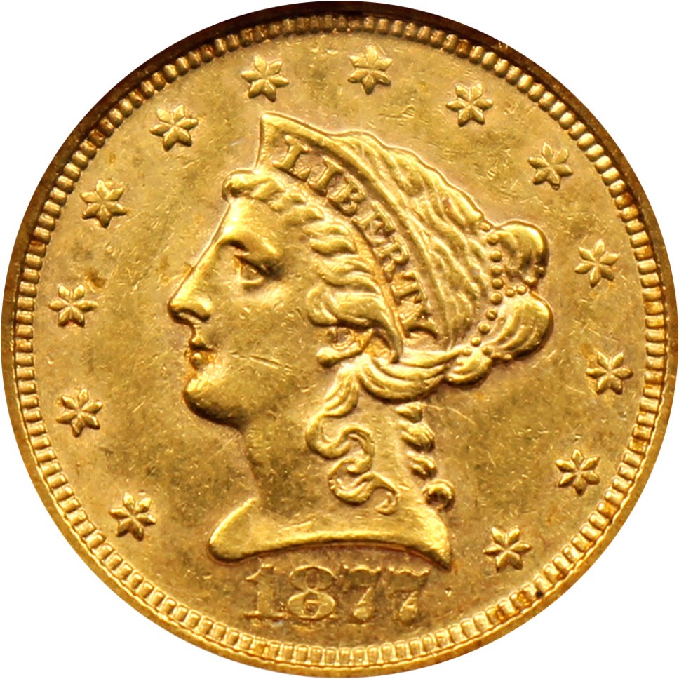image for: 1877-S $2 1/2 ANACS AU53