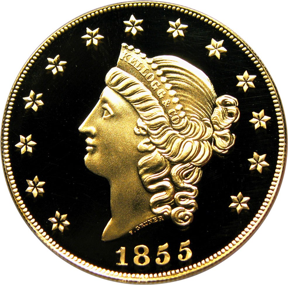 image for: SS Central America Shipwreck: 1855 Kellogg $50 Restrike PCGS Gem Proof