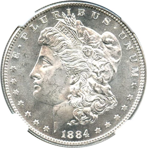 image for: 1884 $1 NGC MS66 PL
