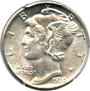 image for: 1930-S 10c PCGS MS63