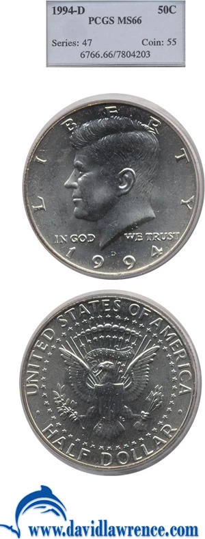 image for: 1994-D 50c PCGS MS66