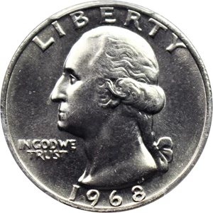 image for: 1968 25c PCGS MS66+