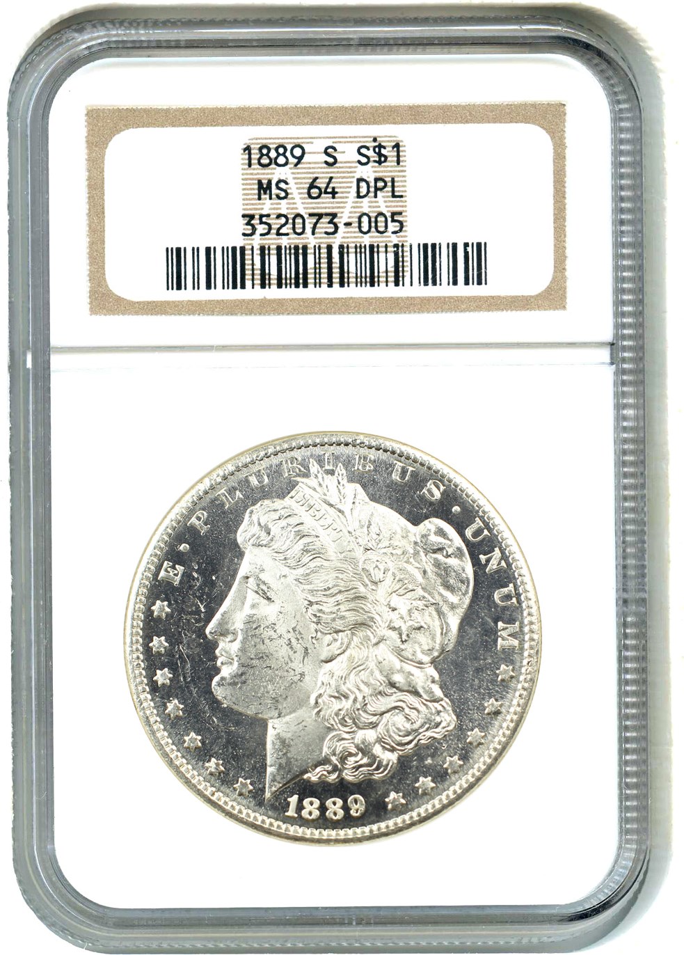 image for: 1889-S $1 NGC MS64 DMPL