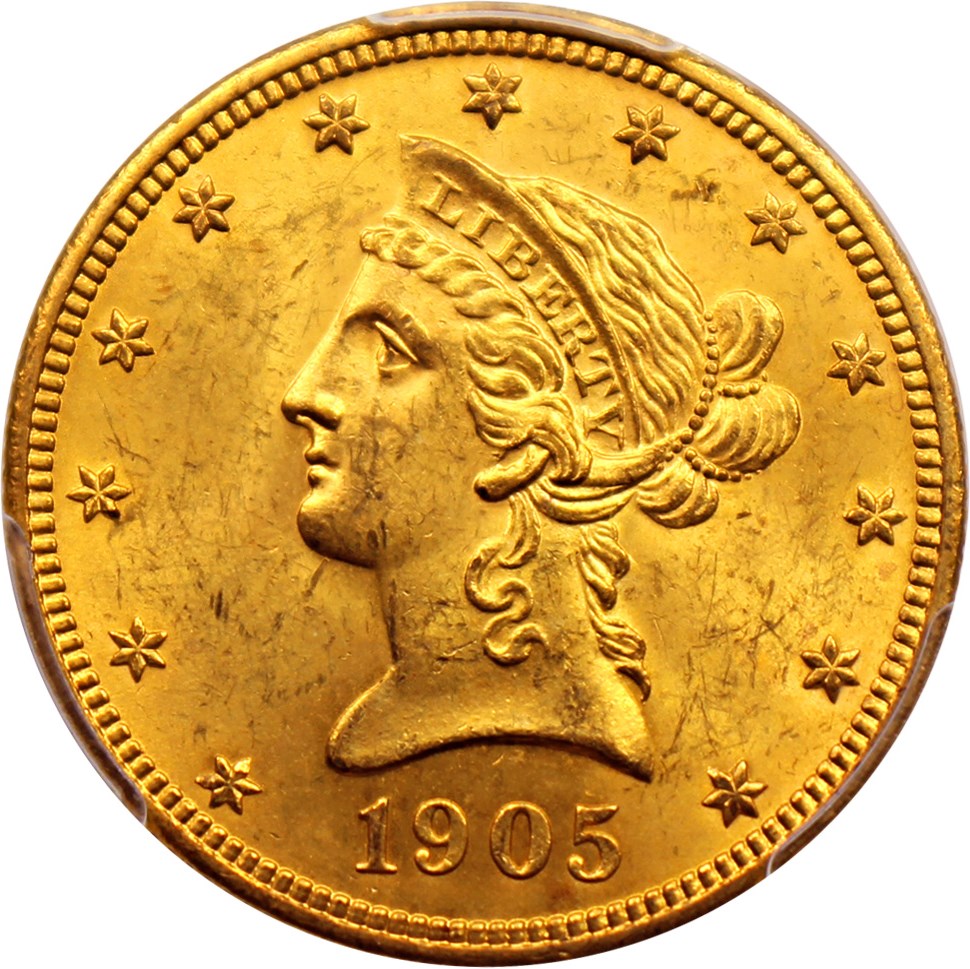 image for: 1905 $10 PCGS/CAC MS64