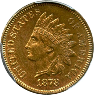 image for: 1878 1c PCGS/CAC MS65 RB