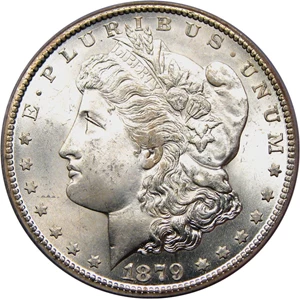 image for: 1879-CC $1 PCGS/CAC MS65 (Capped Die)