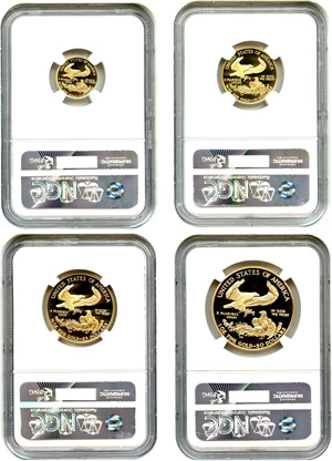 image for: 1995-W Proof Gold American Eagle Set NGC Proof 70 UCAM (4 Coins: $5, $10, $25, $50)