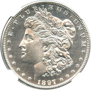 image for: 1897-S $1 NGC MS66 PL