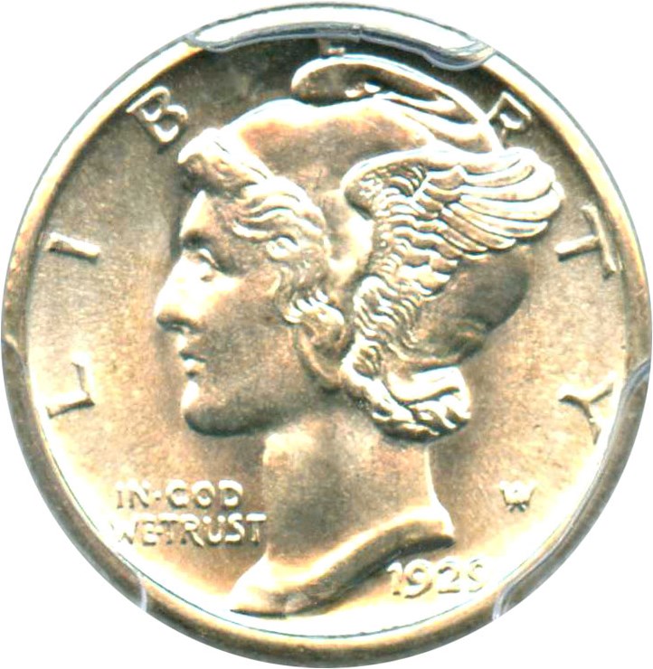 image for: 1929-S 10c PCGS MS65