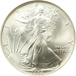 image for: 1986 Silver Eagle $1 NGC MS70