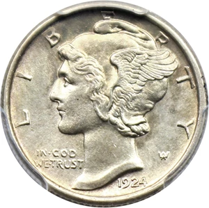 image for: 1924-S 10c PCGS MS62 FB
