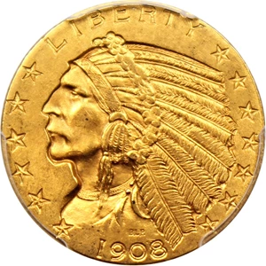 image for: 1908-S $5 PCGS MS62