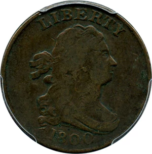 image for: 1800 1/2c PCGS F12
