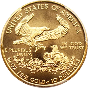 image for: 1999-W $10 Gold Eagle PCGS MS69 (Unfinished PR Dies)