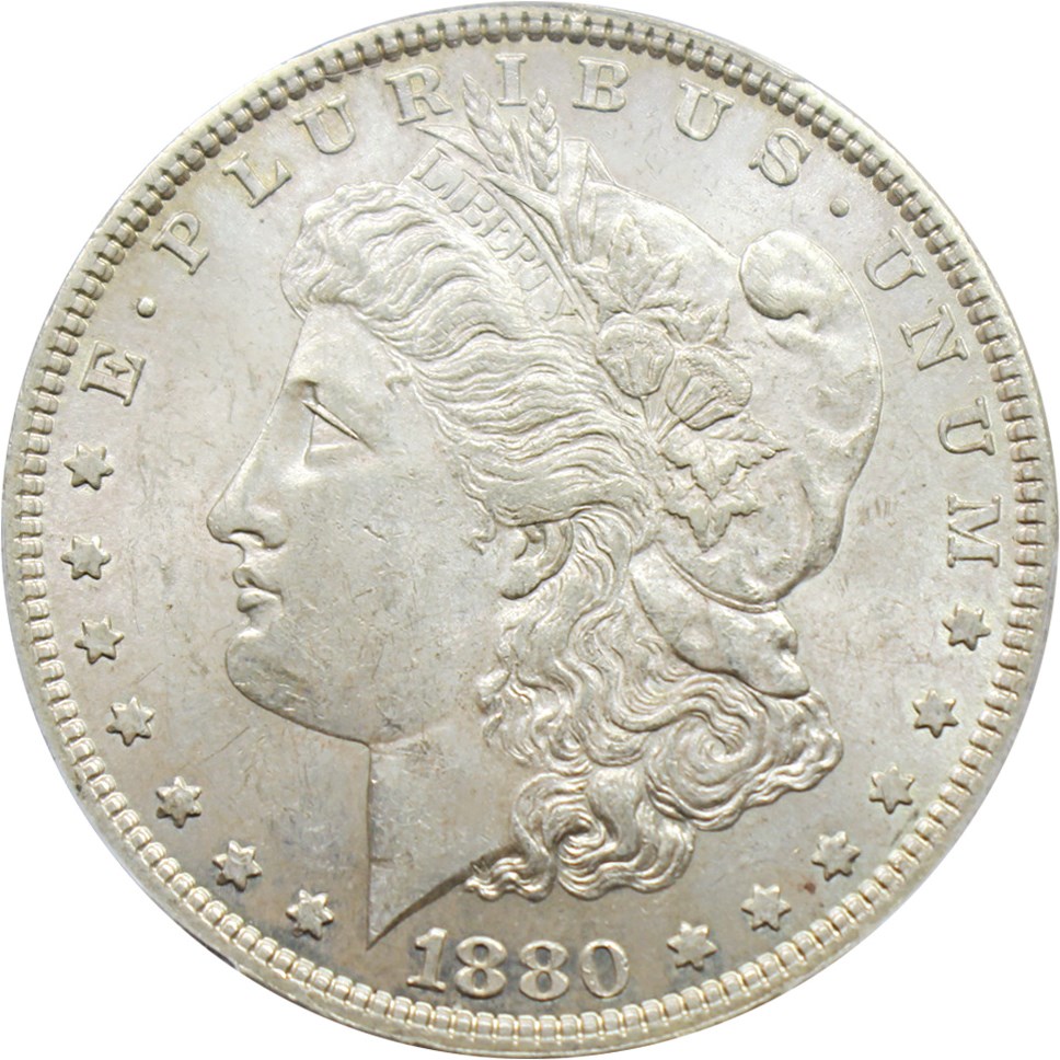 image for: 1880 $1 PCGS/CAC AU55 (VAM-23, 80/79) *Gold CAC*