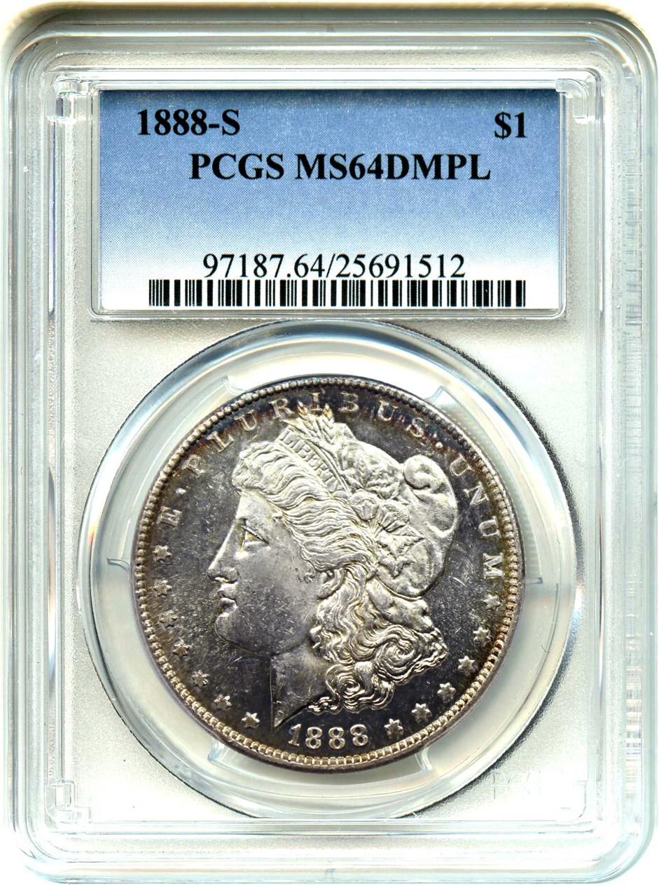 image for: 1888-S $1 PCGS MS64 DMPL