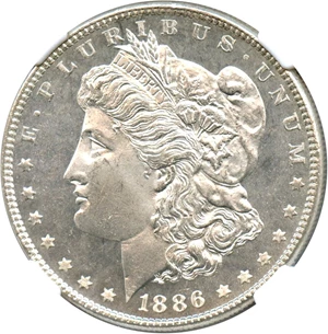 image for: 1886 $1 NGC MS66 DMPL