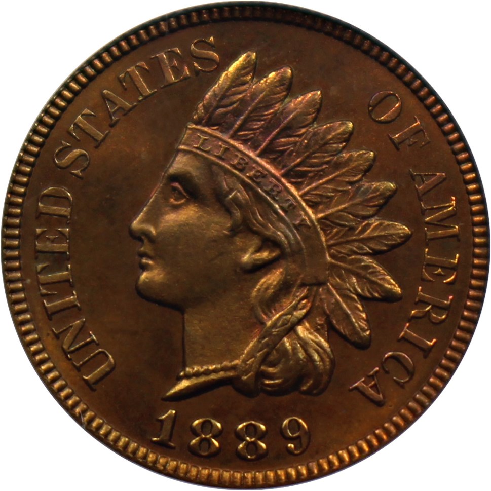 image for: 1889 1c PCGS/CAC Proof 64 RB