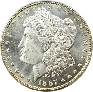 image for: 1887 $1 PCGS MS67 PL