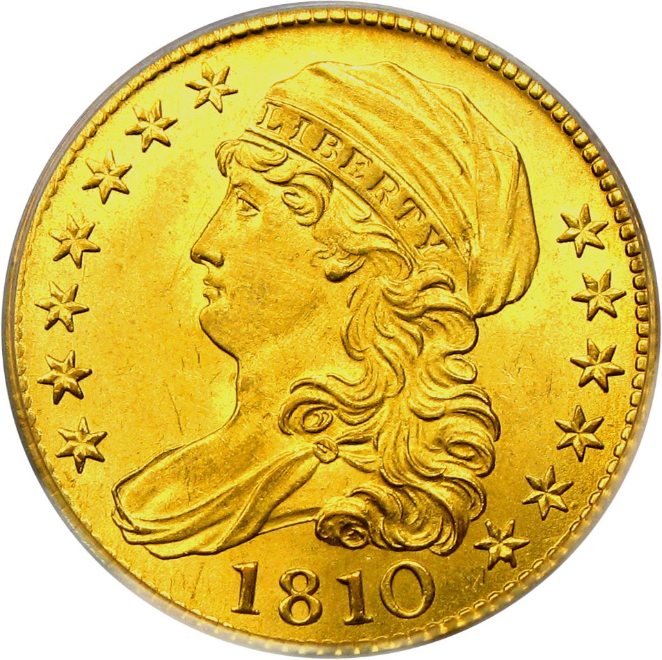 image for: 1810 $5 PCGS/CAC MS64 (Large Date, Large 5)