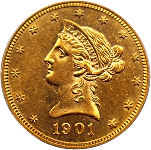 image for: 1901-O $10 PCGS AU58