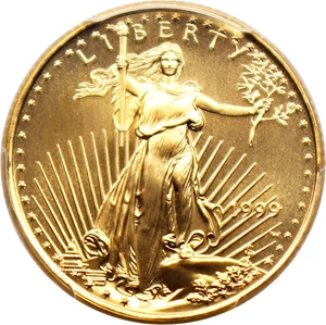 image for: 1999-W $10 Gold Eagle PCGS MS69 (Unfinished PR Dies)