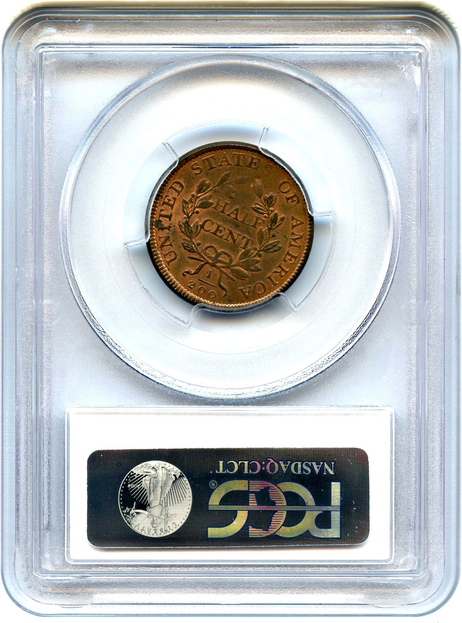 1806 1/2c Large 6, Stems, C-4 MS RB MS62 RB CAC thumbnail 22