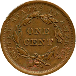 image for: 1840 1c PCGS AU50 (Small Date)