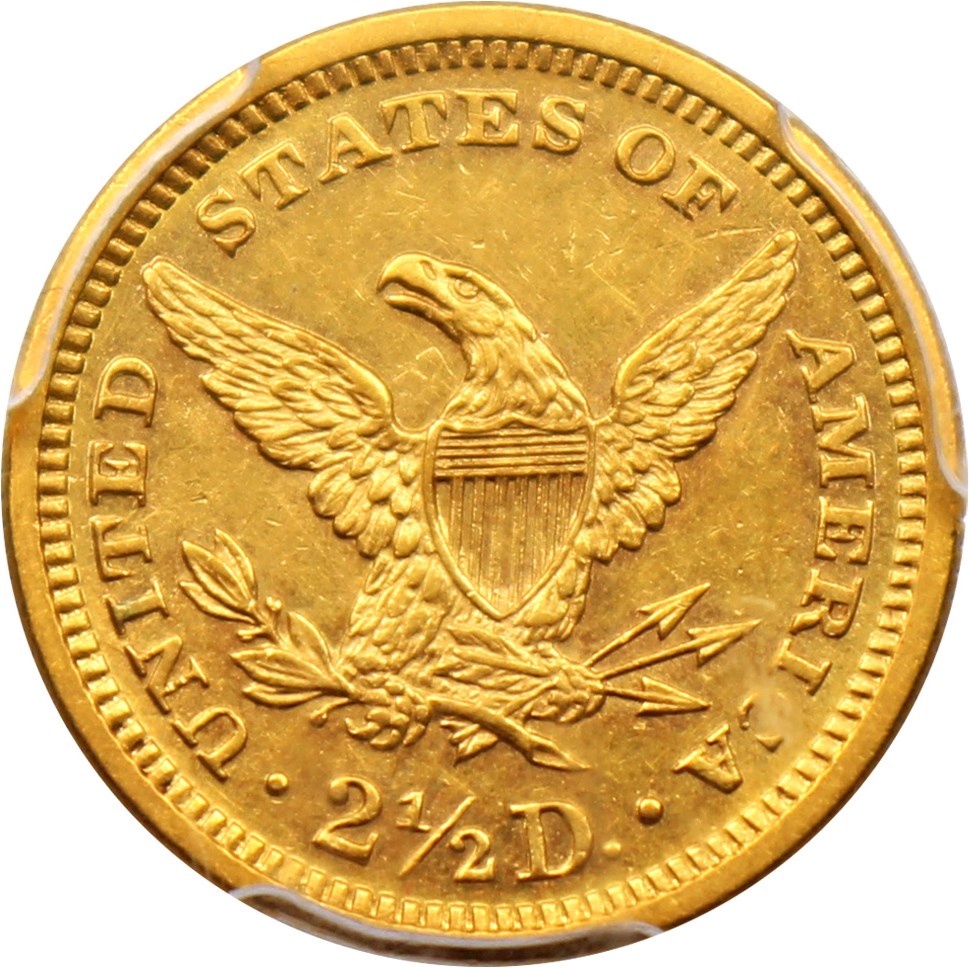 image for: 1874 $2 1/2 PCGS MS61