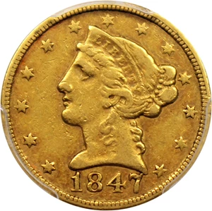image for: 1847-C $5 PCGS XF40