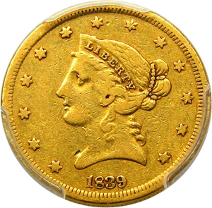 image for: 1839 $5 PCGS VF25