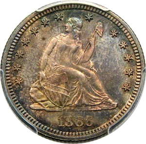 image for: 1886 25c PCGS MS65
