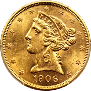 image for: 1906-S $5 PCGS MS64