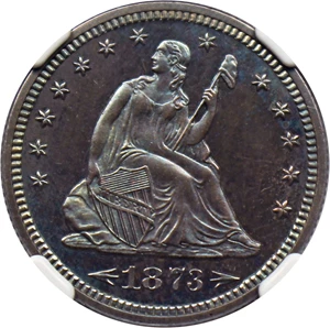 image for: 1873 25c NGC Proof 66+ (Arrows)