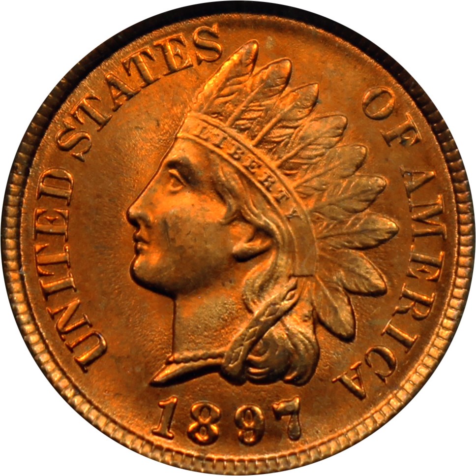 image for: 1897 1c NGC/CAC MS65 RD