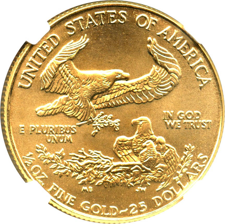 image for: 1994 Gold Eagle $25 NGC MS69