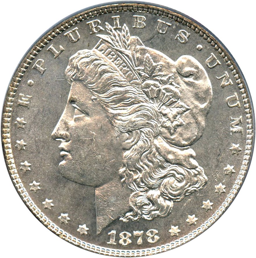 image for: 1878 7TF $1 PCGS/CAC MS64 (Reverse of 1878, VAM-31 Lines Thru Leg)