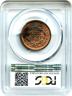 image for: 1846 1c PCGS UNC Details (Env. Damage, Small Date)