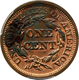 image for: 1846 1c PCGS UNC Details (Env. Damage, Small Date)