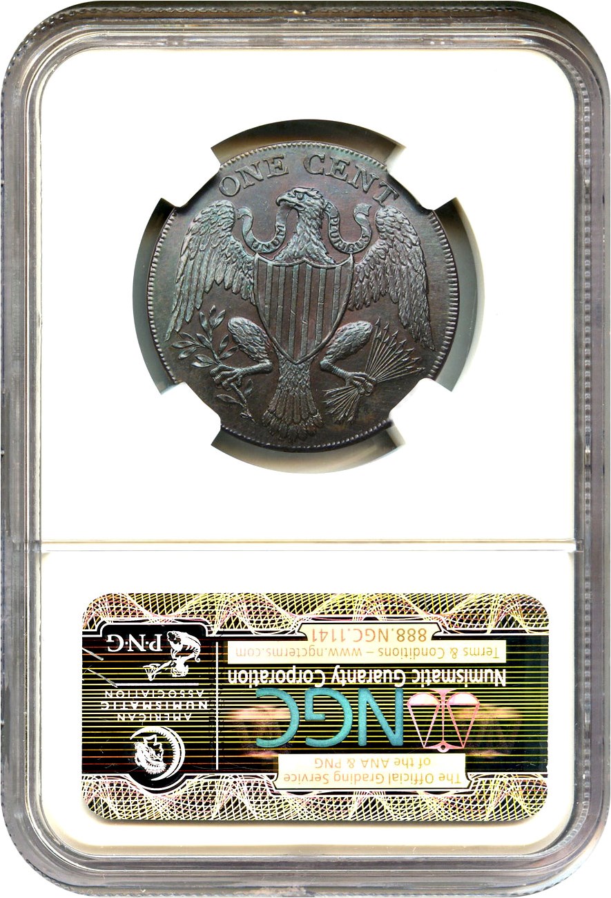 image for: 1791 Washington 1c NGC MS62 BN (Large Eagle)
