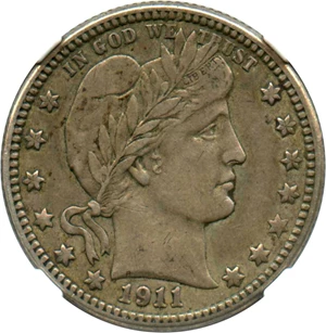 image for: 1911-S 25c NGC XF40