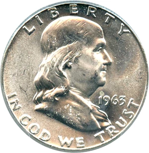 image for: 1963 50c PCGS MS64 FBL