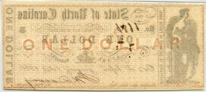 image for: North Carolina, Raleigh $1 Oct. 16th, 1861 PMG MS64 EPQ (NCCR38-1)