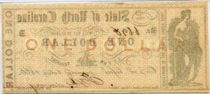 image for: North Carolina, Raleigh $1 Oct. 16th, 1861 PMG MS64 EPQ (NCCR38-1)