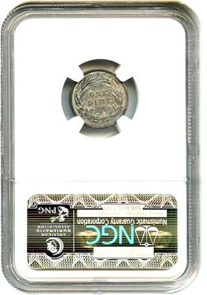 image for: 1895 10c NGC AU Details (Stained)