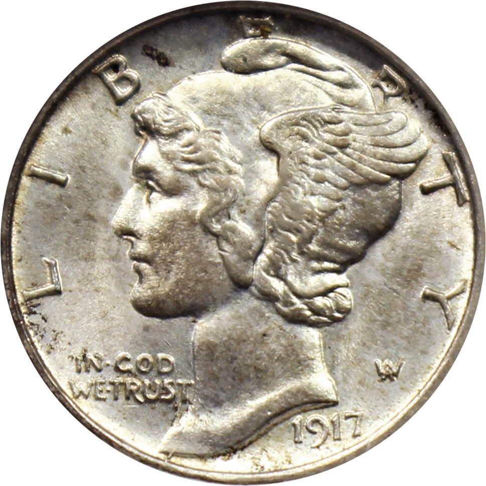 image for: 1917-S 10c NGC MS64