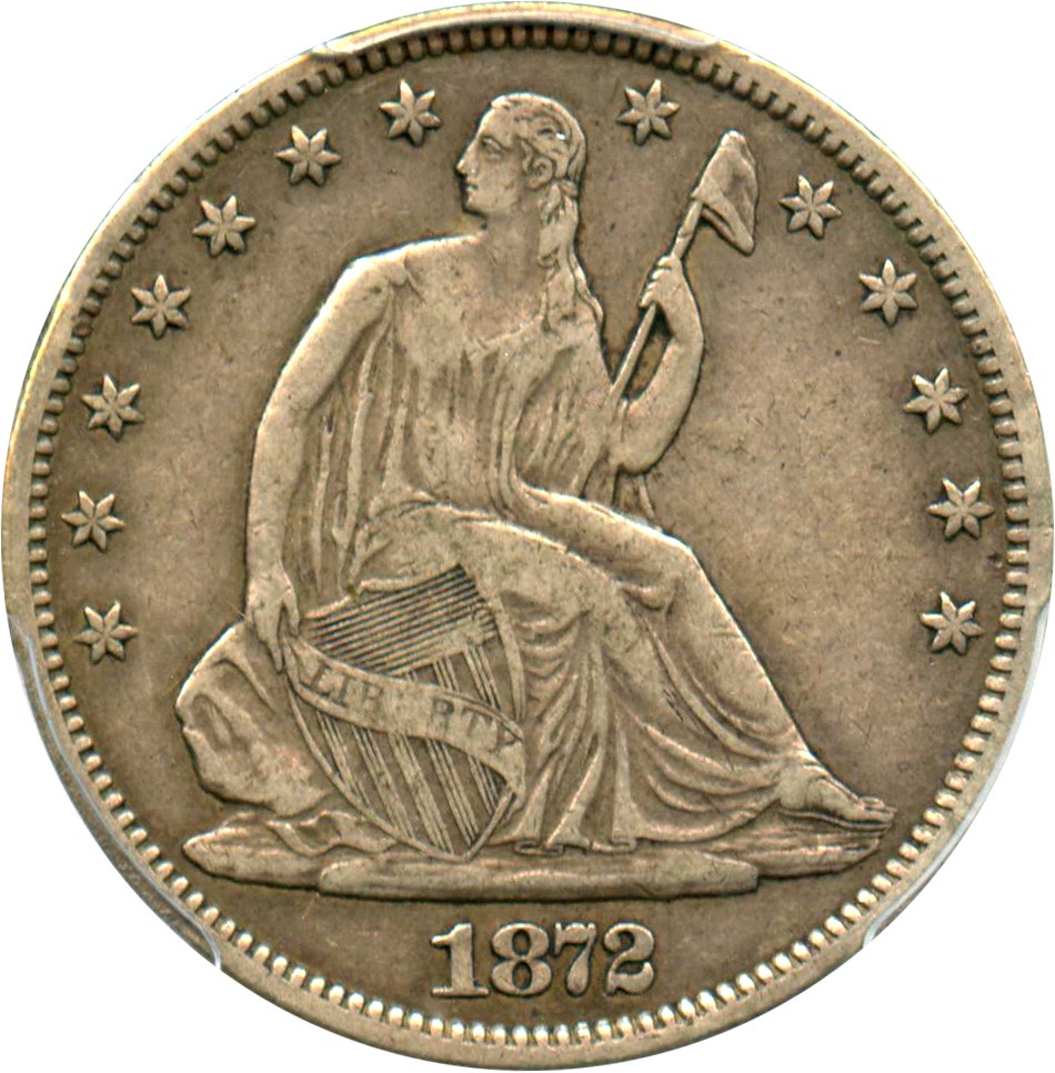 image for: 1872-S 50c PCGS VF30